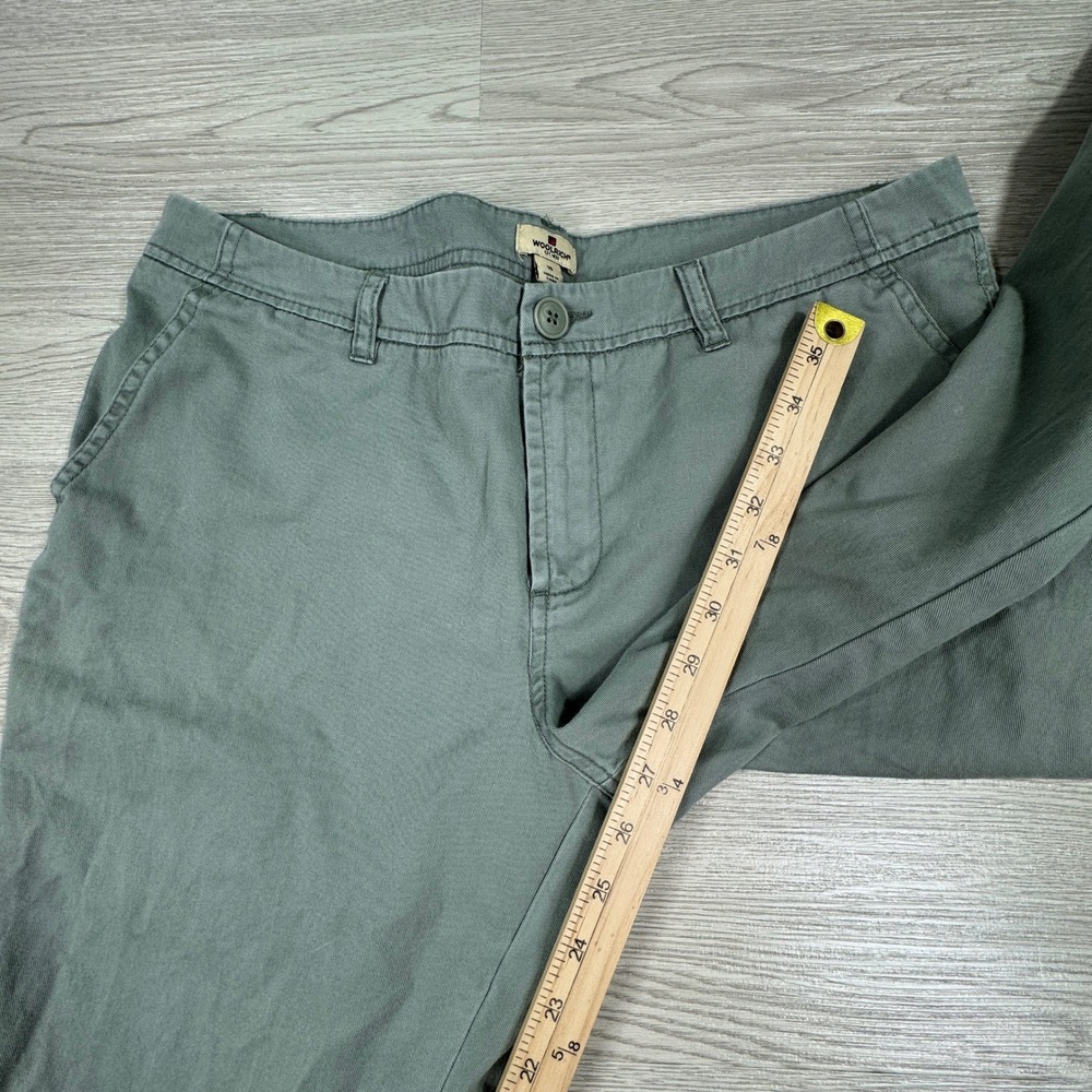 Woolrich Women's Chino Pants Green Size 10 Cotton Twill Casual Trousers - Picture 3 of 8